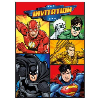 Justice League Inbjudningskort