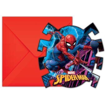 Spiderman Team Up Inbjudningskort